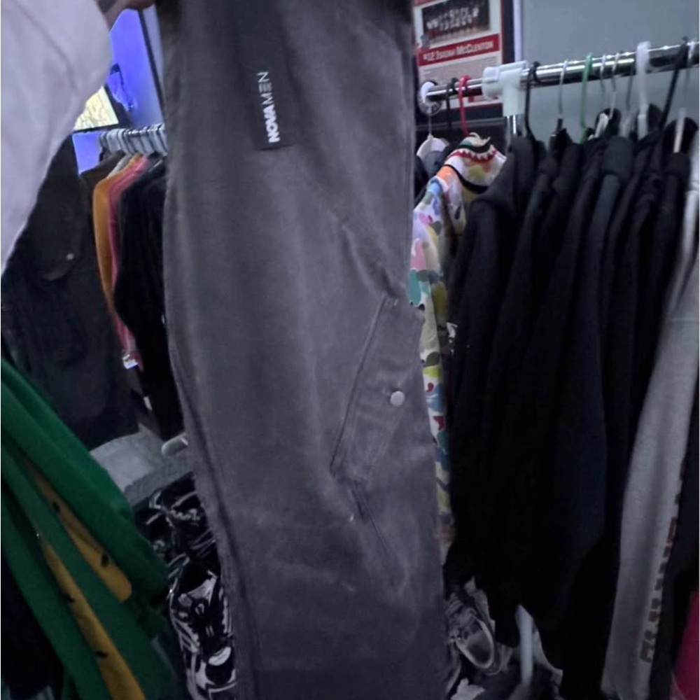 Fashion Nova Men's Charcoal Cargo Jeans